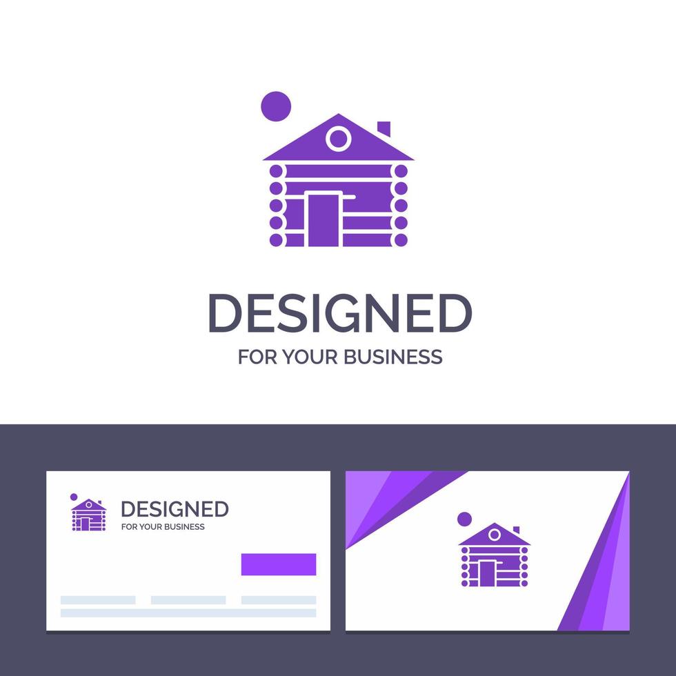Creative Business Card and Logo template Hotel Building Service Home Vector Illustration