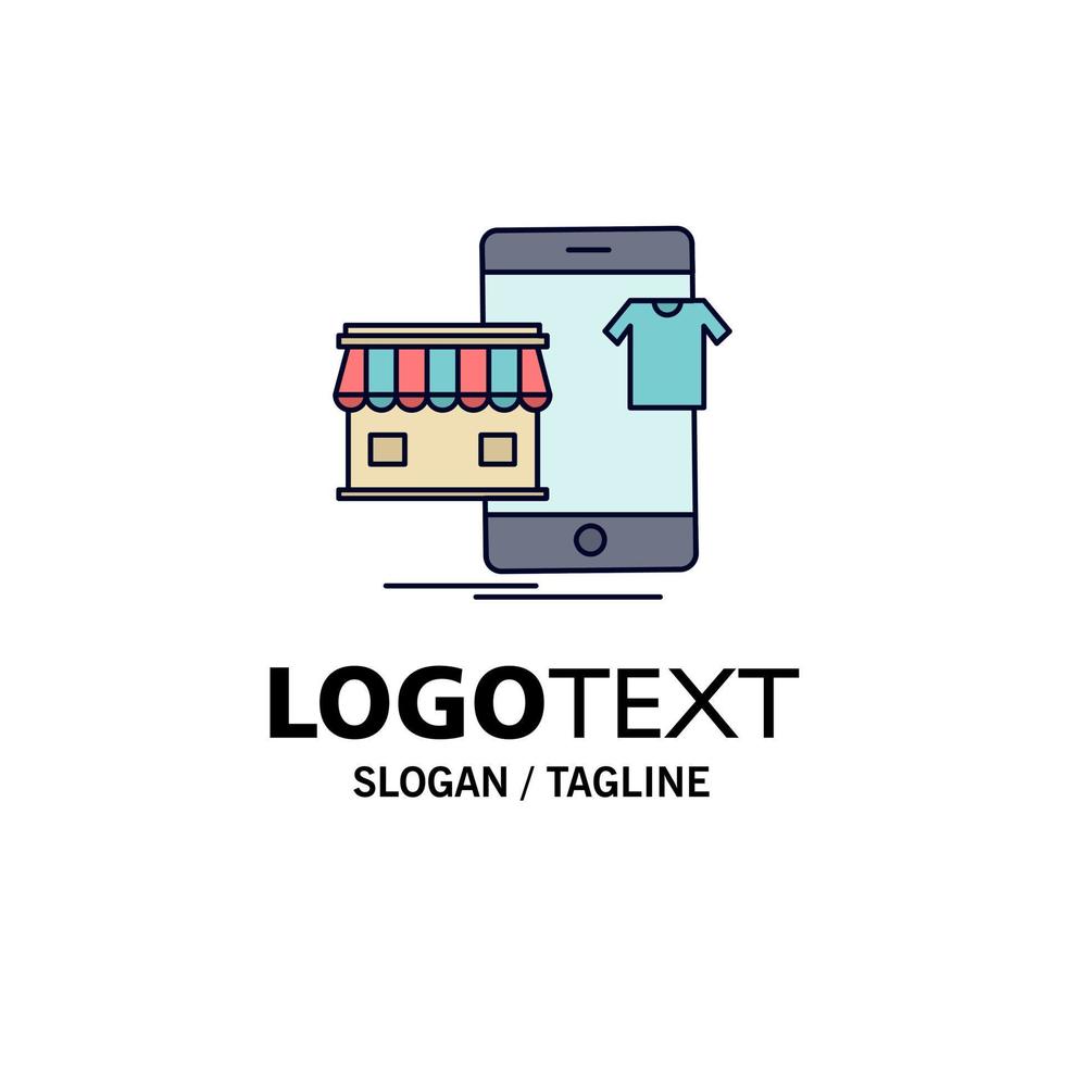 shopping garments buy online shop Flat Color Icon Vector