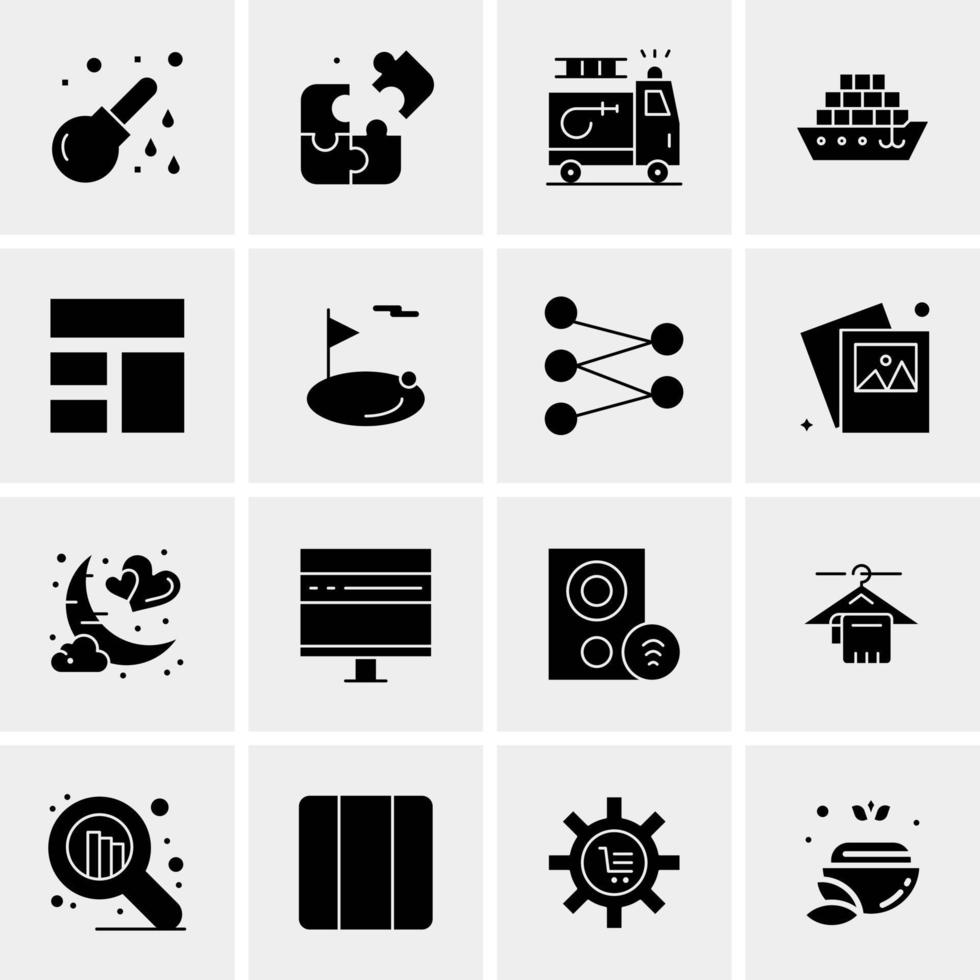 16 Business Universal Icons Vector Creative Icon Illustration to use in web and Mobile Related project