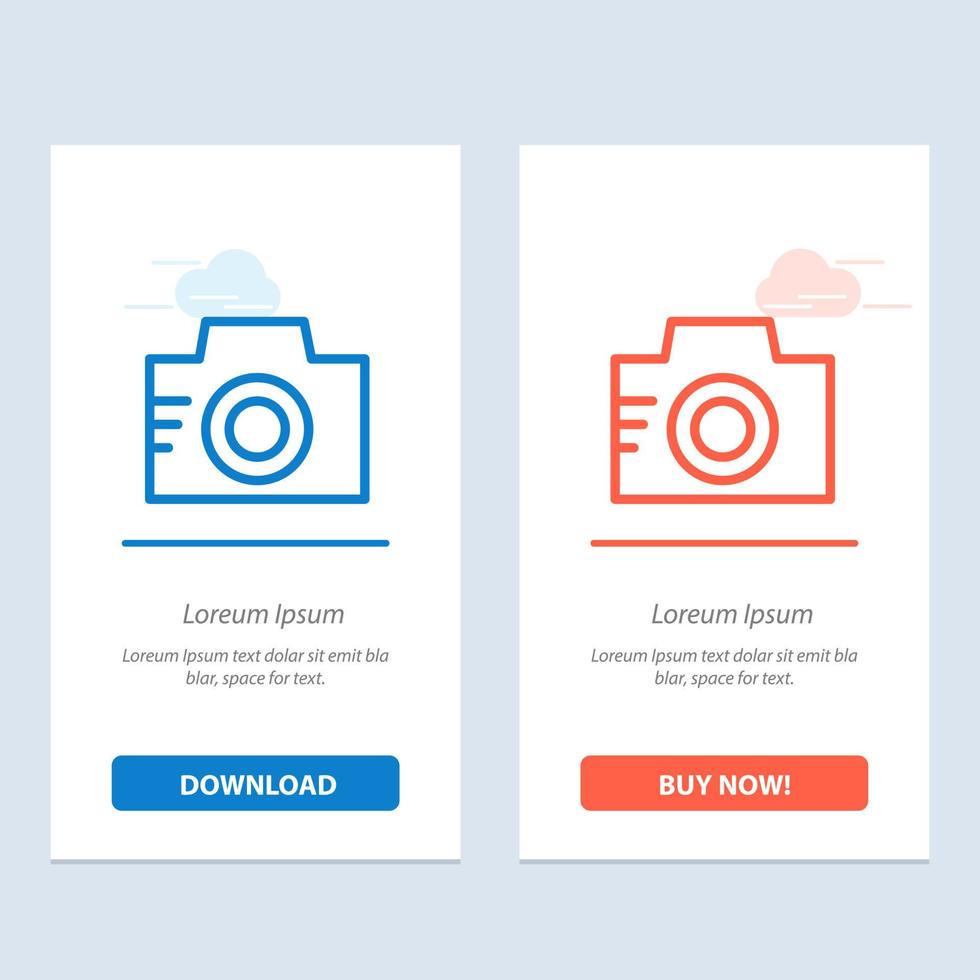 Camera Image Photo Picture  Blue and Red Download and Buy Now web Widget Card Template vector