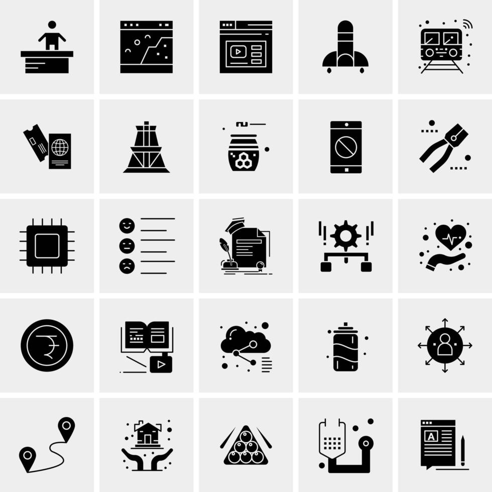 25 Universal Business Icons Vector Creative Icon Illustration to use in web and Mobile Related project