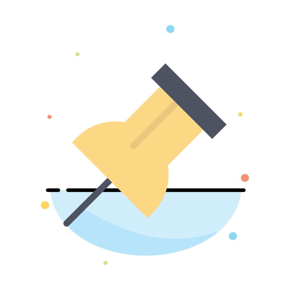Paper Pin Reminder Abstract Flat Color Icon Template vector