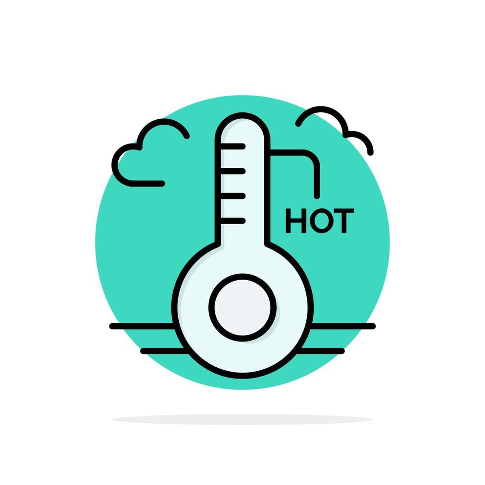 Temperature Hot Weather Update Abstract Circle Background Flat color Icon vector