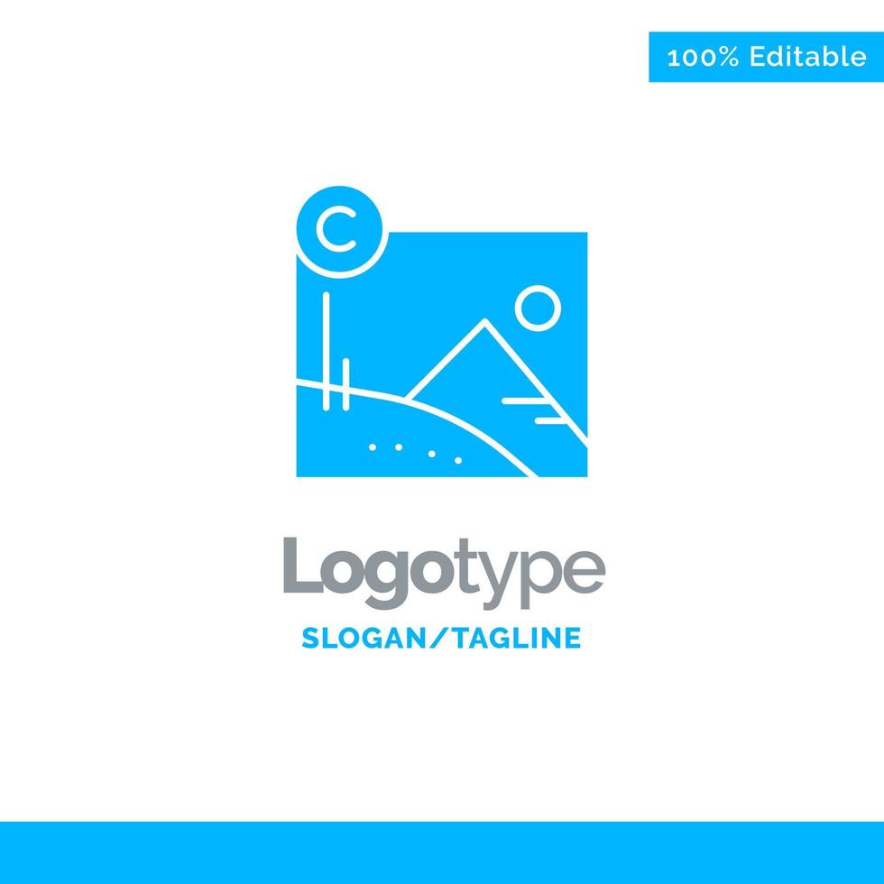 Artwork Business Copyright Copyrighted Blue Solid Logo Template Place
