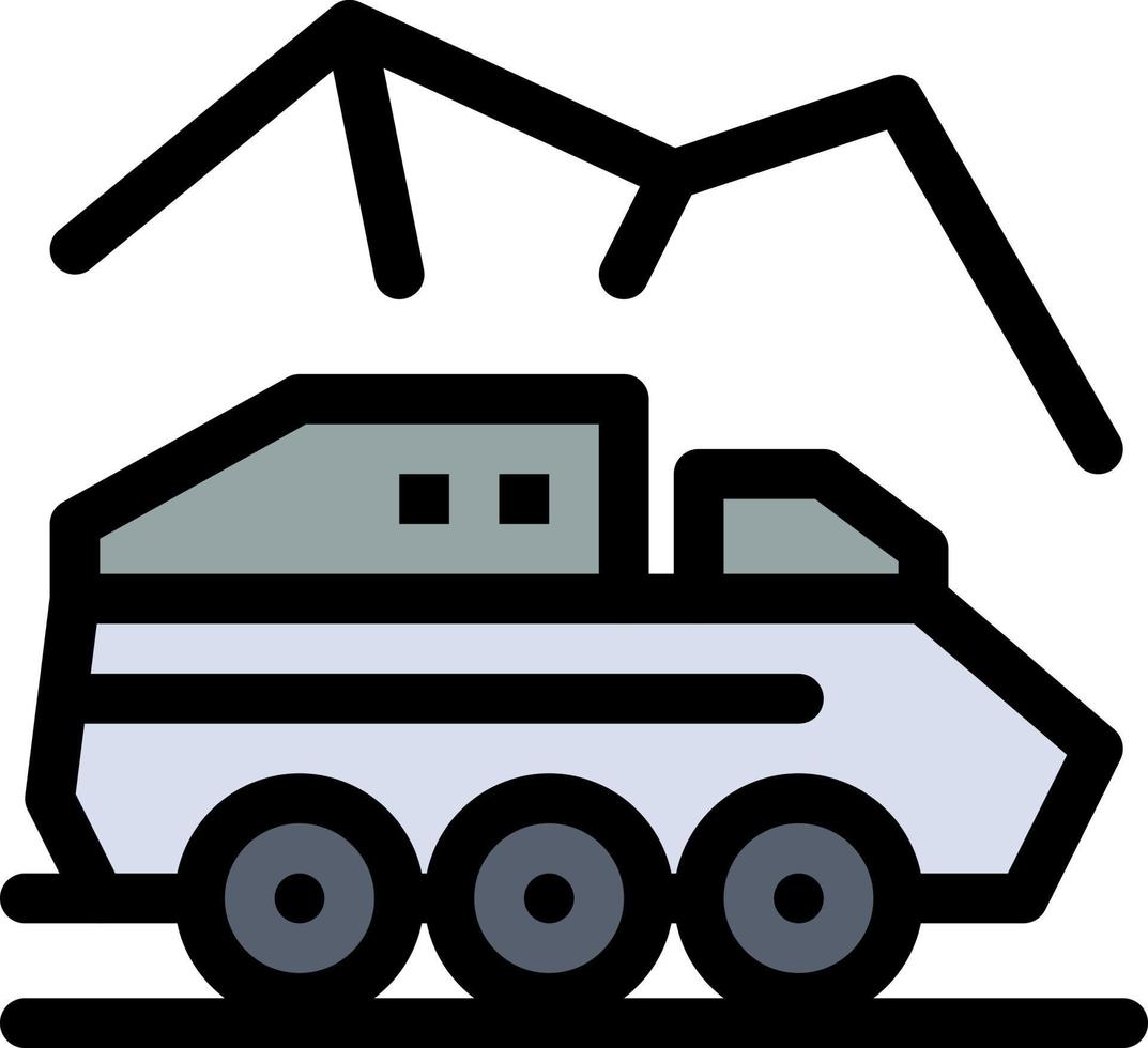 Exploration Planet Rover Surface Transport  Flat Color Icon Vector icon banner Template