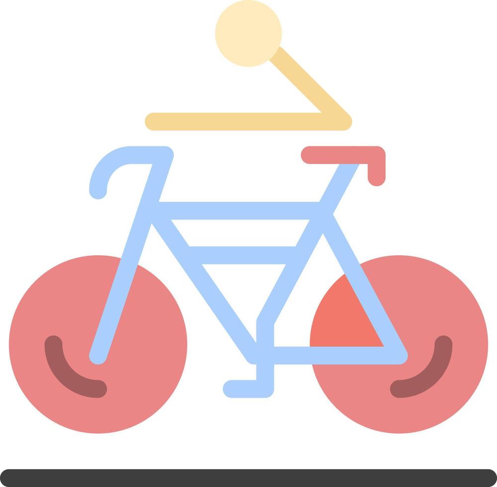 Activity Bicycle Bike Biking Cycling  Flat Color Icon Vector icon banner Template