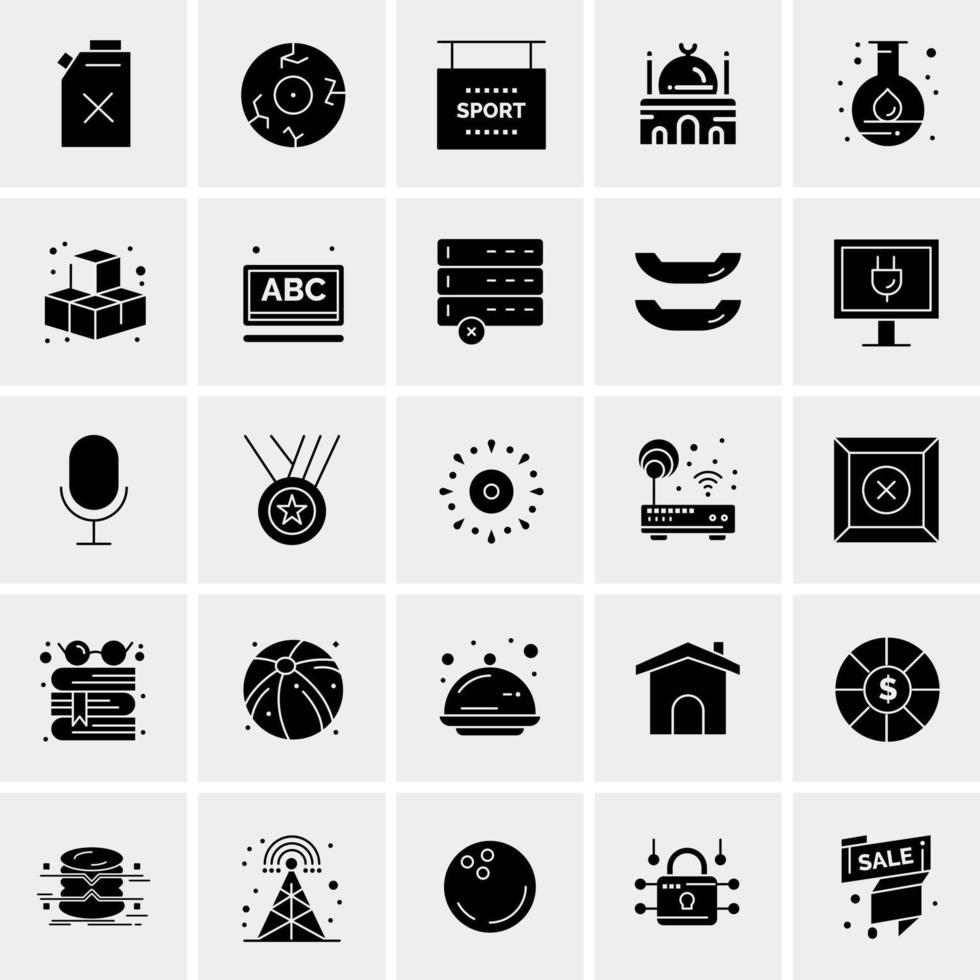 25 iconos de negocios universales vector ilustración de icono creativo para usar en proyectos relacionados con la web y dispositivos móviles