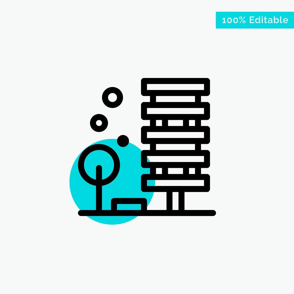 Agriculture Architecture Building City Environment turquoise highlight circle point Vector icon