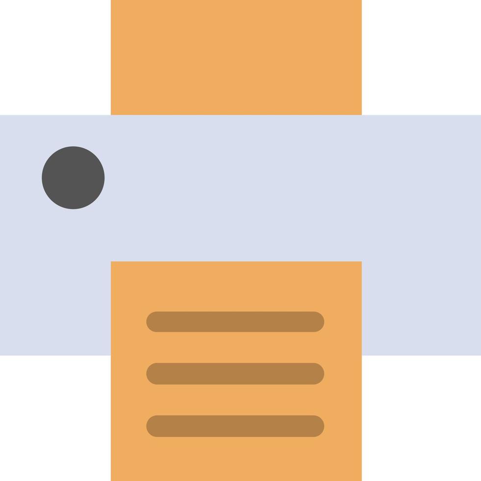 Printer Print Printing  Flat Color Icon Vector icon banner Template