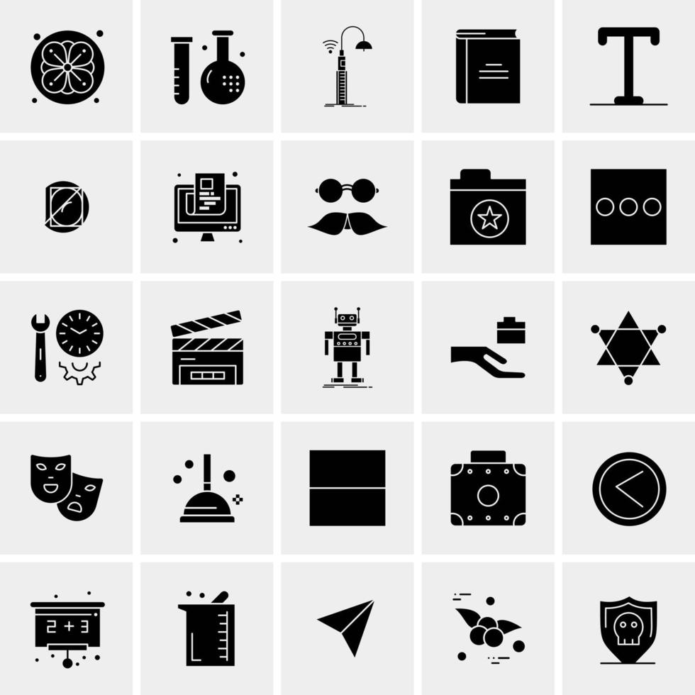 25 iconos de negocios universales vector ilustración de icono creativo para usar en proyectos relacionados con la web y dispositivos móviles