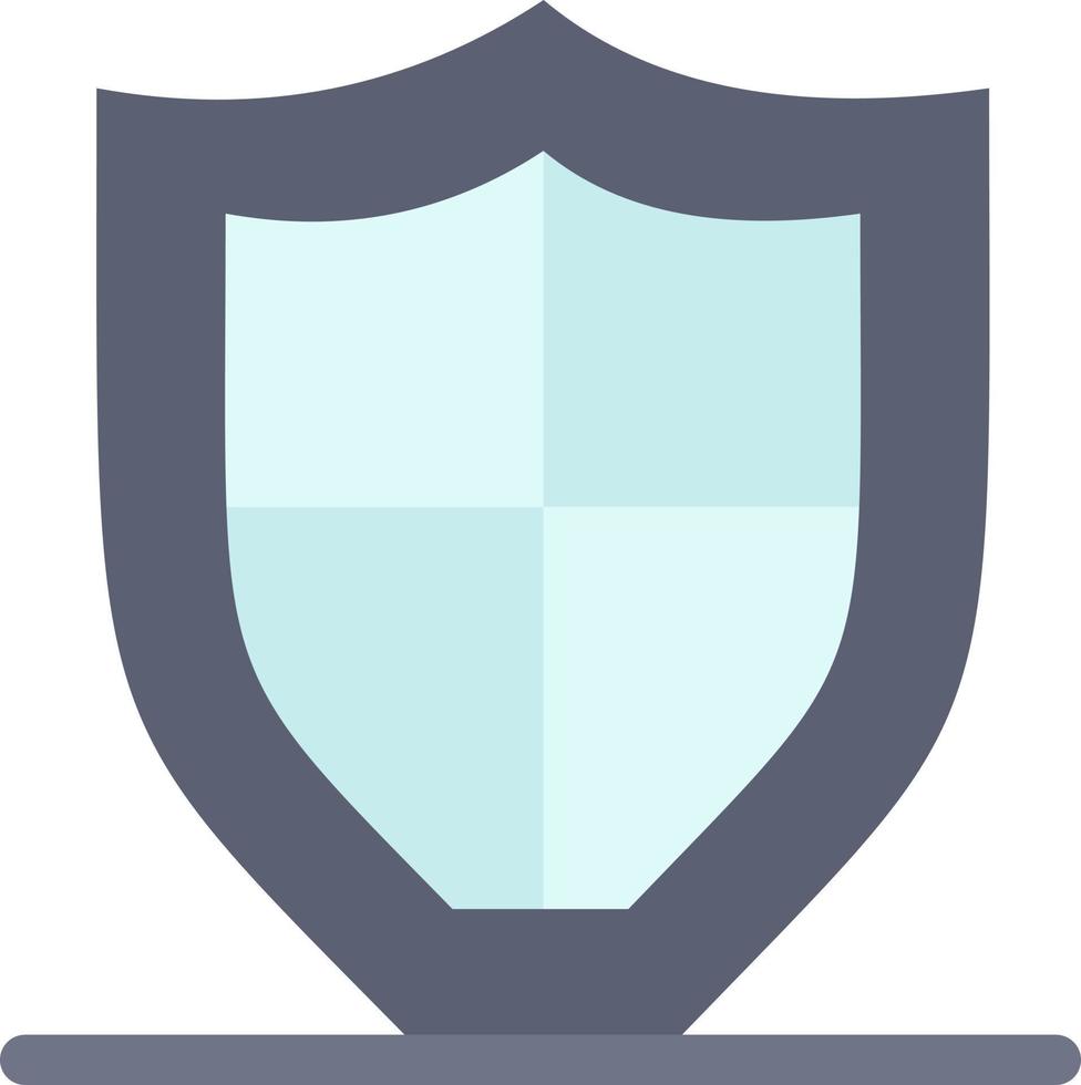 Internet Protection Safety Security Shield  Flat Color Icon Vector icon banner Template