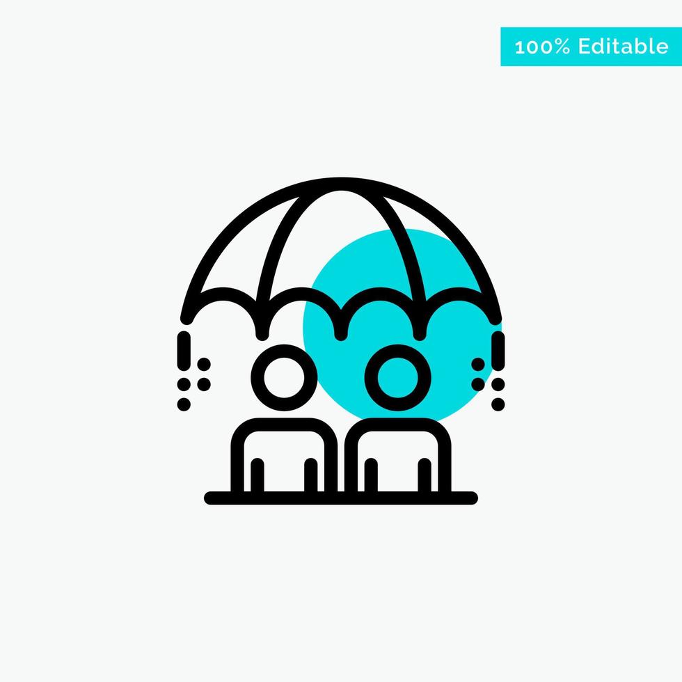 Business Management Modern Risk turquoise highlight circle point Vector icon