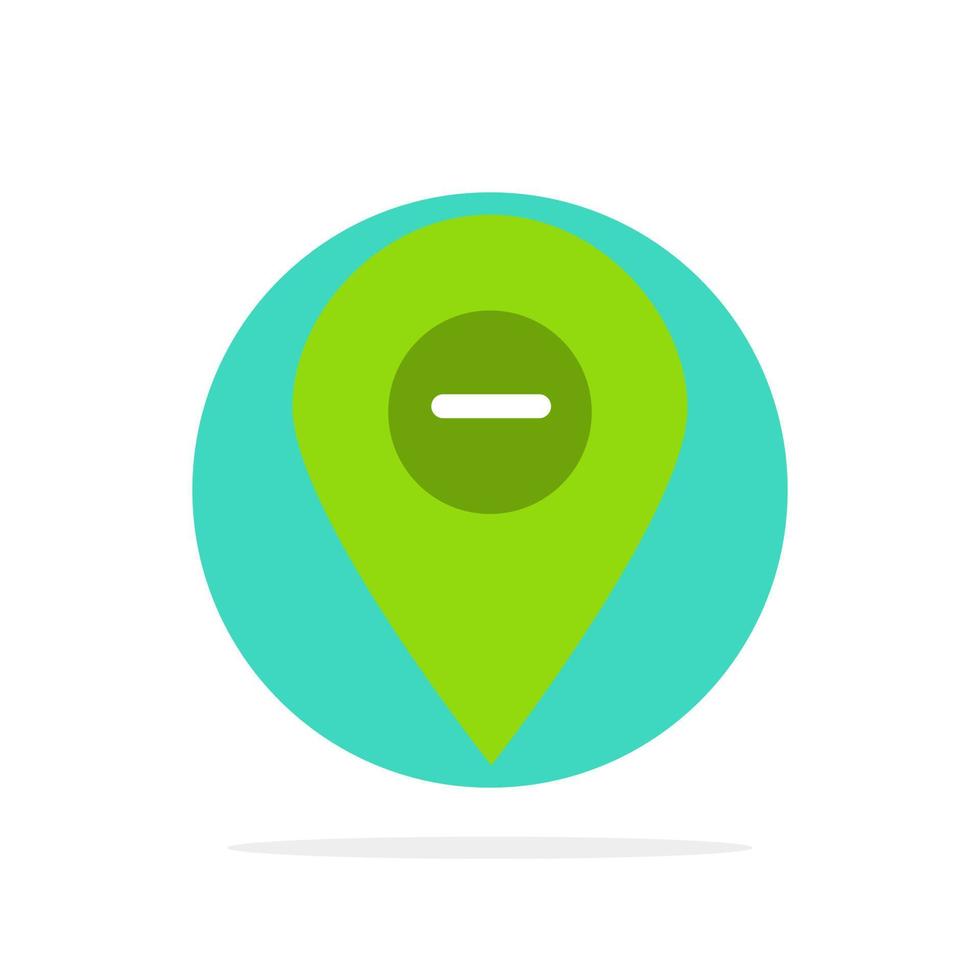 Location Map Marker Pin Abstract Circle Background Flat color Icon vector
