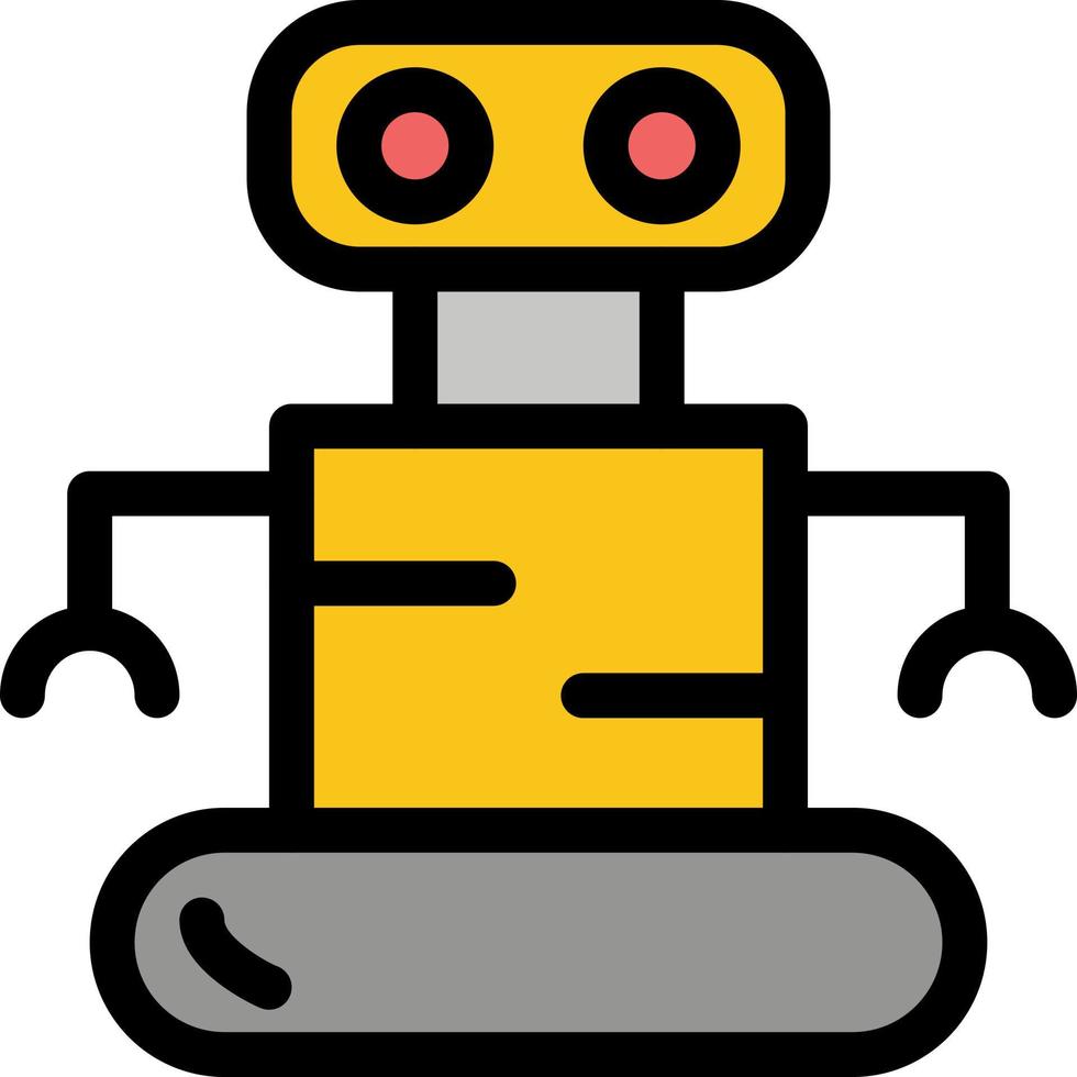exoesqueleto robot espacio plano color icono vector icono banner plantilla