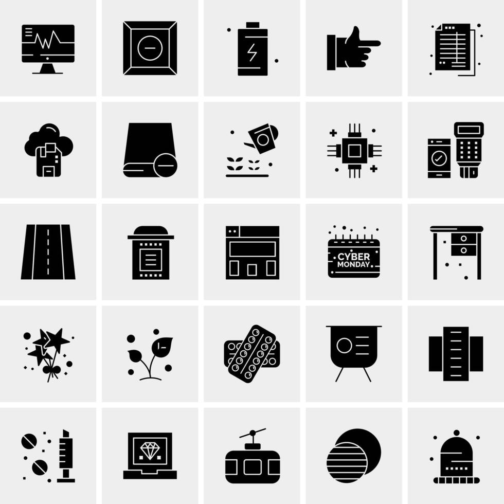 25 iconos de negocios universales vector ilustración de icono creativo para usar en proyectos relacionados con la web y dispositivos móviles