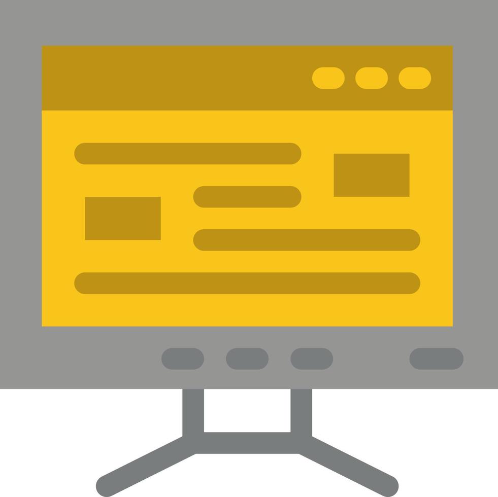 computadora estudio en línea educación color plano icono vector icono banner plantilla