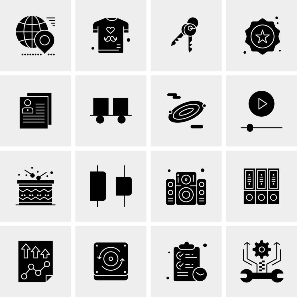 16 Business Universal Icons Vector Creative Icon Illustration to use in web and Mobile Related project