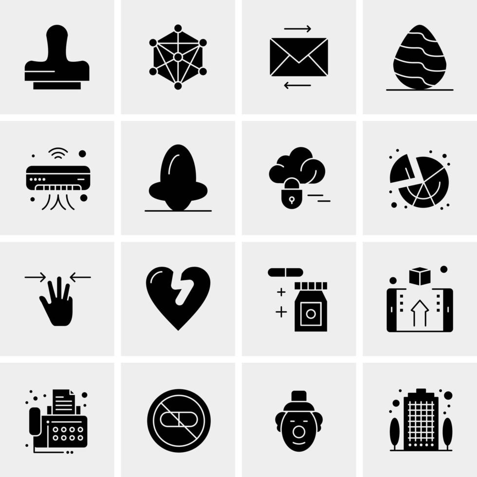 16 Business Universal Icons Vector Creative Icon Illustration to use in web and Mobile Related project