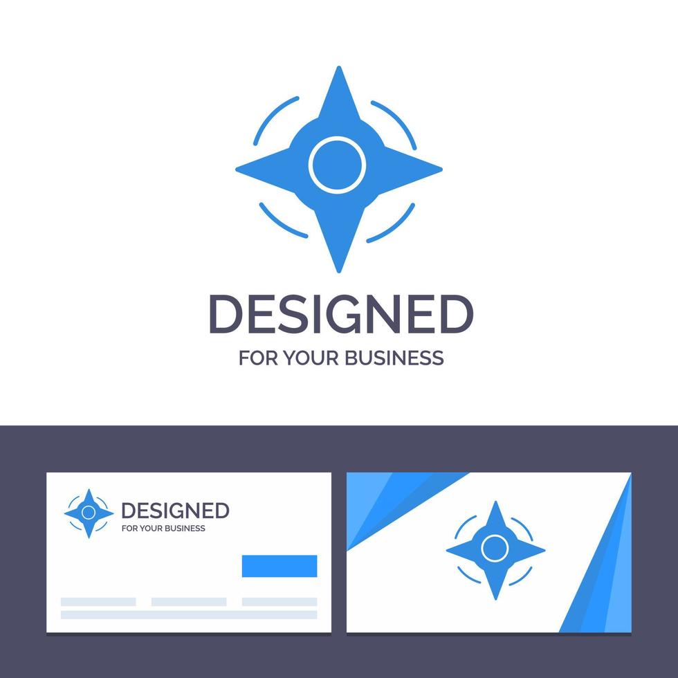 Creative Business Card and Logo template Compass Navigation Way Vector Illustration