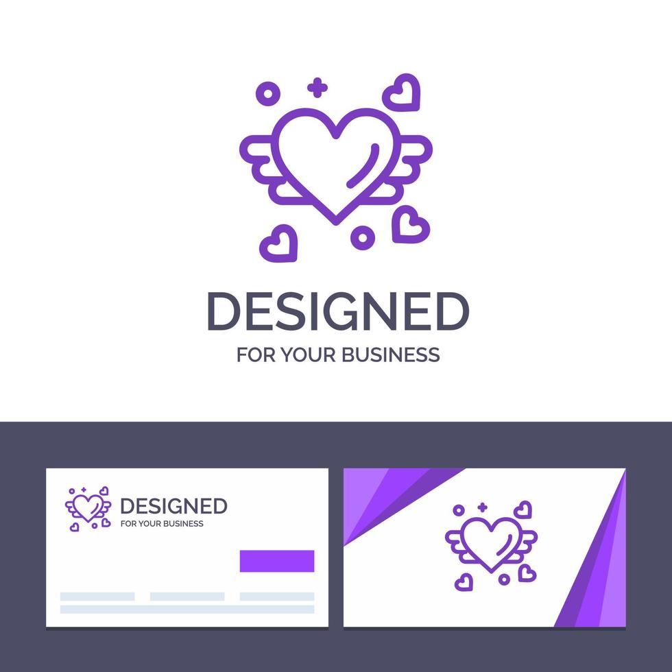 Creative Business Card and Logo template Loving Love Heart Wedding Vector Illustration