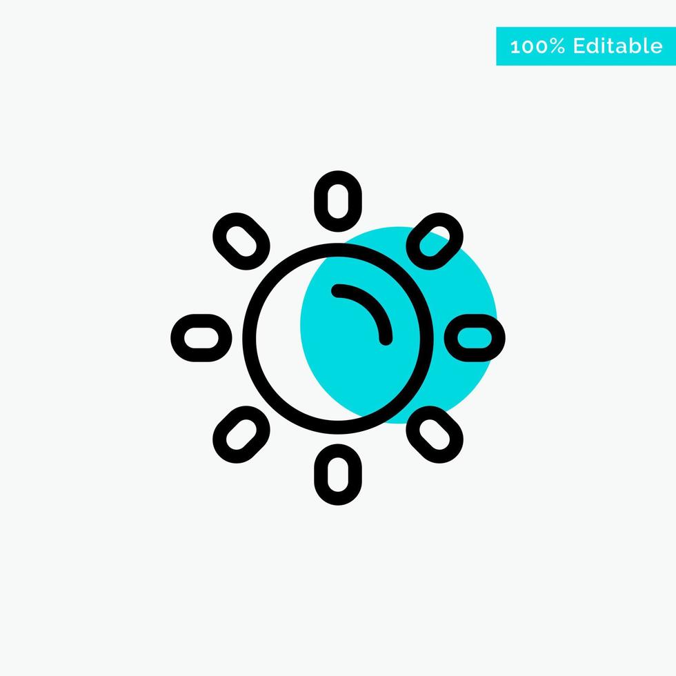 Brightness Light Sun Shine turquoise highlight circle point Vector icon