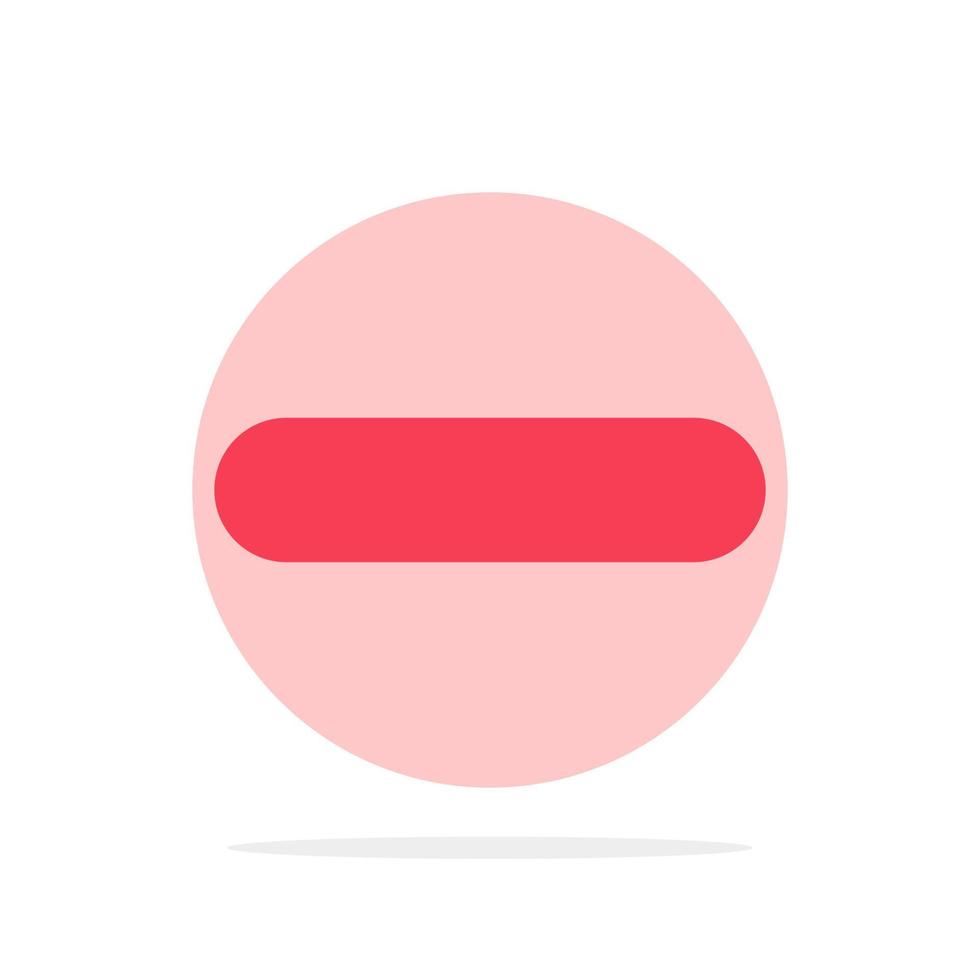 Delete Less Minus Remove Abstract Circle Background Flat color Icon vector