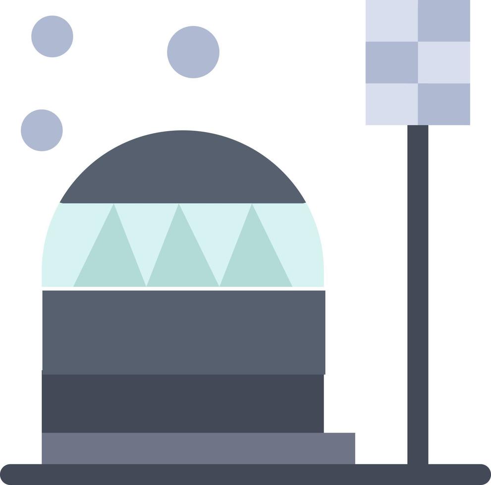 Base Colony Construction Dome Habitation  Flat Color Icon Vector icon banner Template