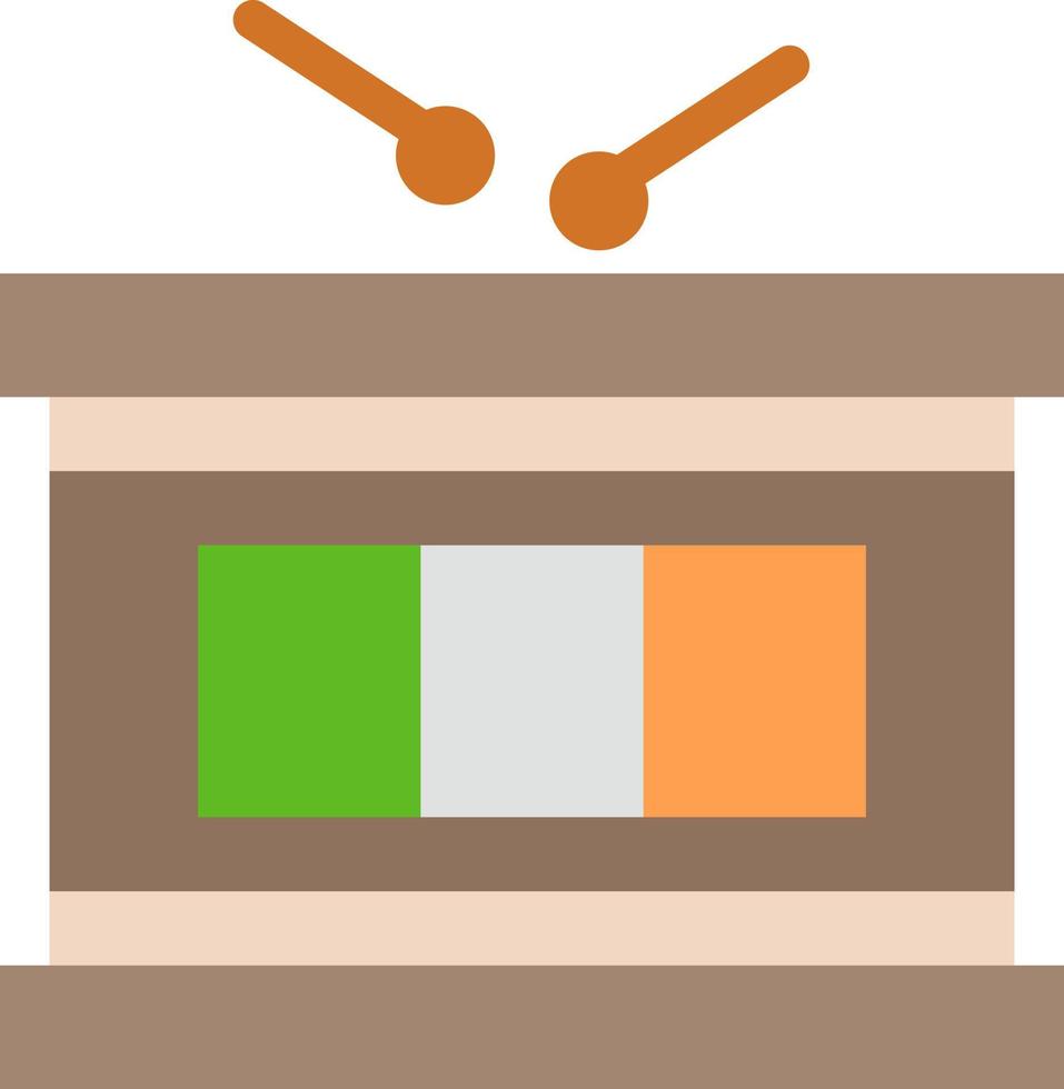 tambor instrumento desfile irlandés color plano icono vector icono banner plantilla