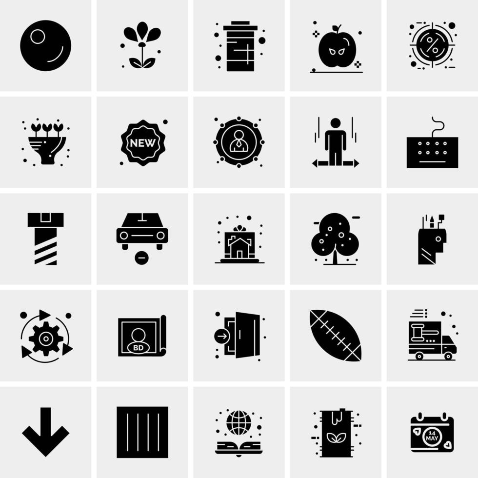 25 iconos de negocios universales vector ilustración de icono creativo para usar en proyectos relacionados con la web y dispositivos móviles