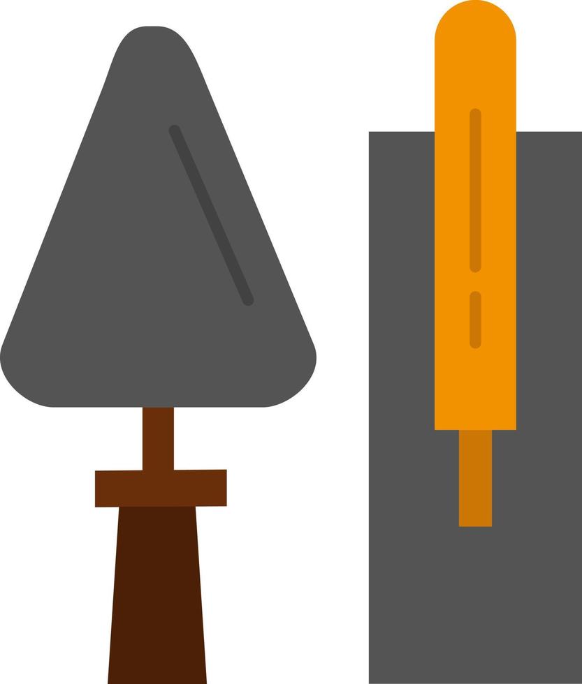 Trowel Brickwork Construction Masonry Tool  Flat Color Icon Vector icon banner Template