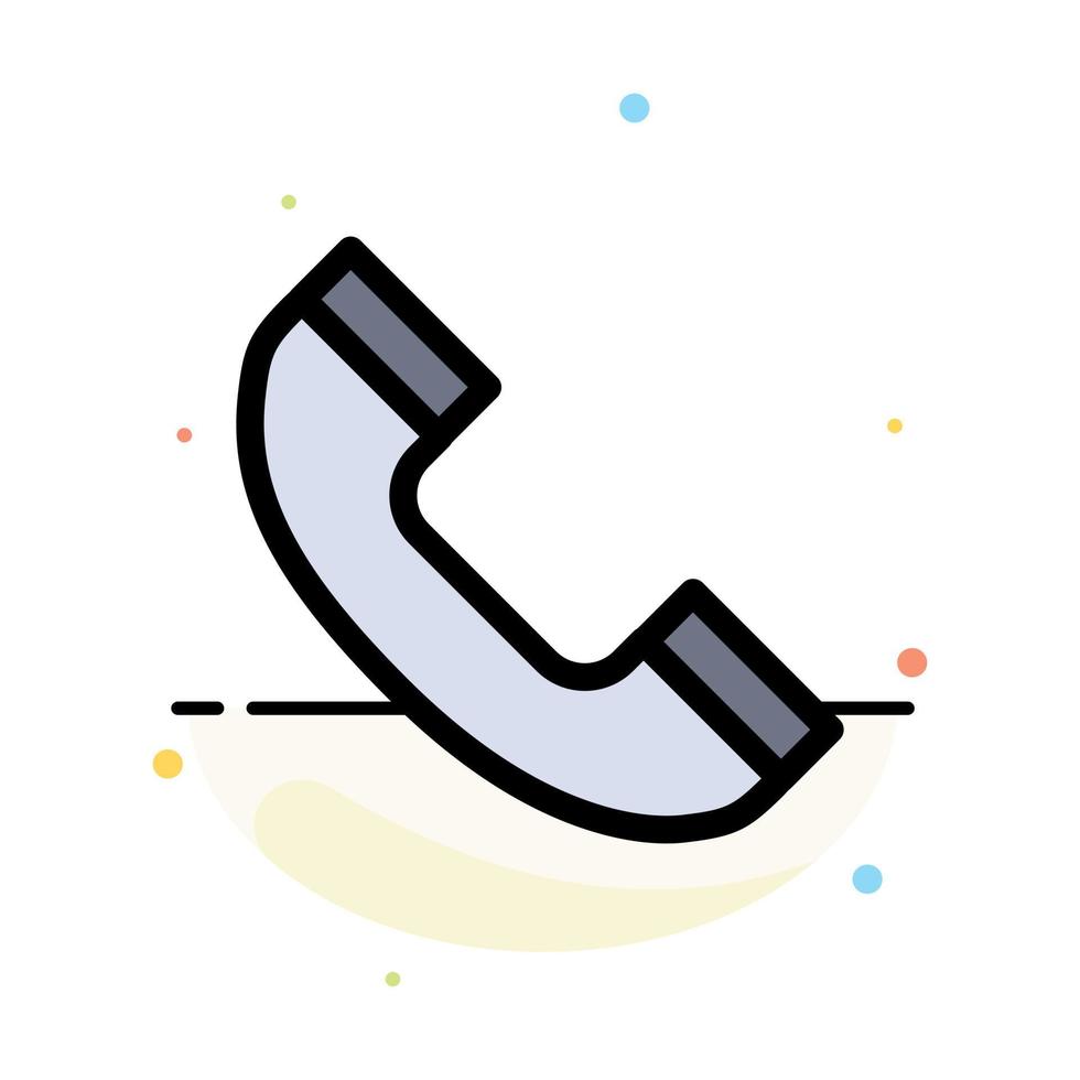 Call Phone Telephone Abstract Flat Color Icon Template vector