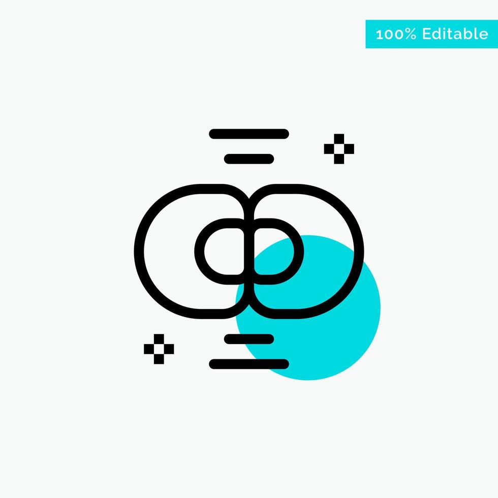 Biochemistry Biology Cell Chemistry Division turquoise highlight circle point Vector icon