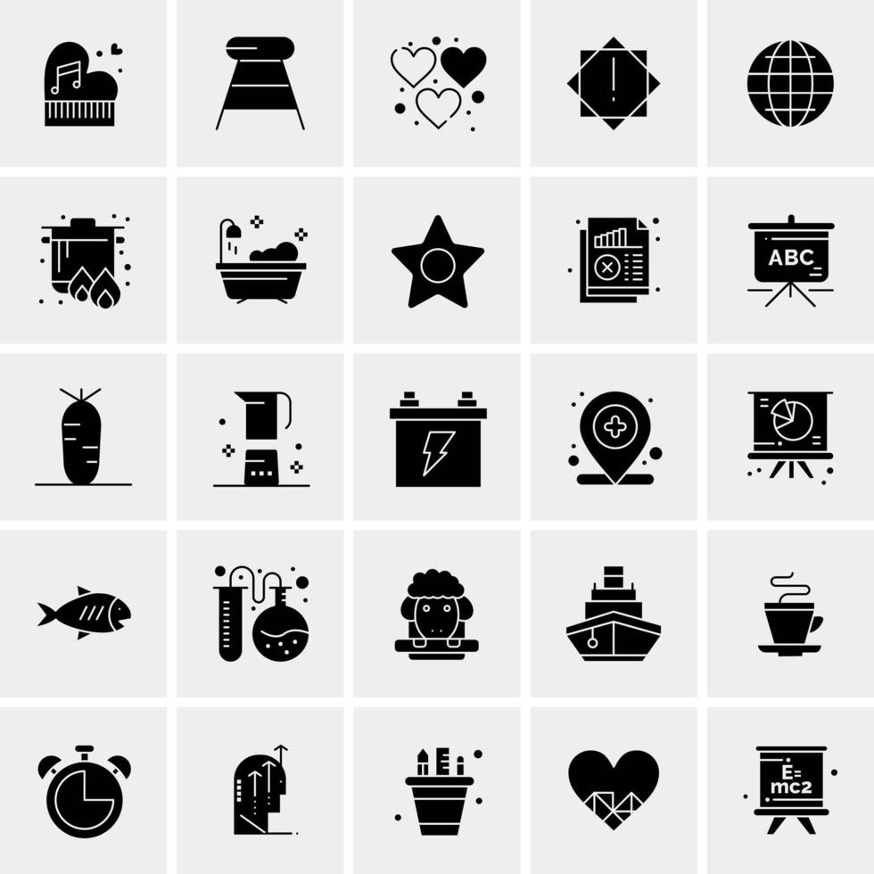 25 iconos de negocios universales vector ilustración de icono creativo para usar en proyectos relacionados con la web y dispositivos móviles