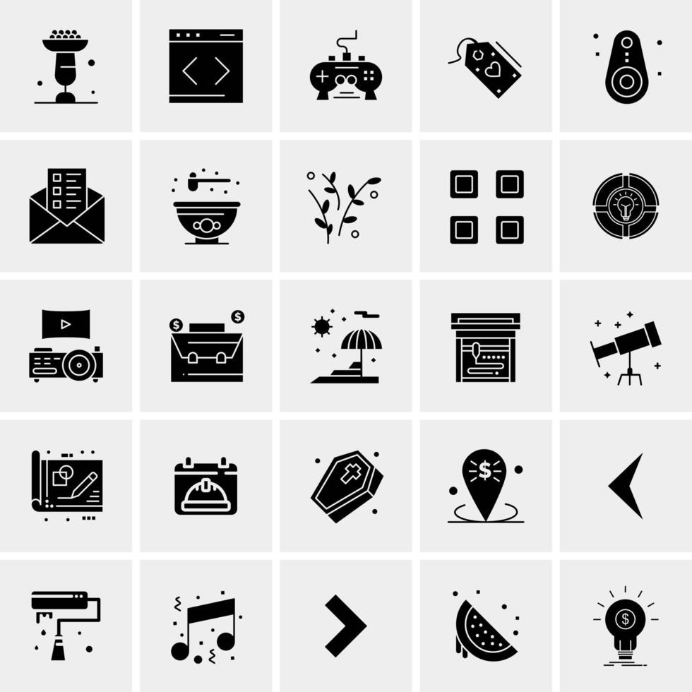 25 iconos de negocios universales vector ilustración de icono creativo para usar en proyectos relacionados con la web y dispositivos móviles