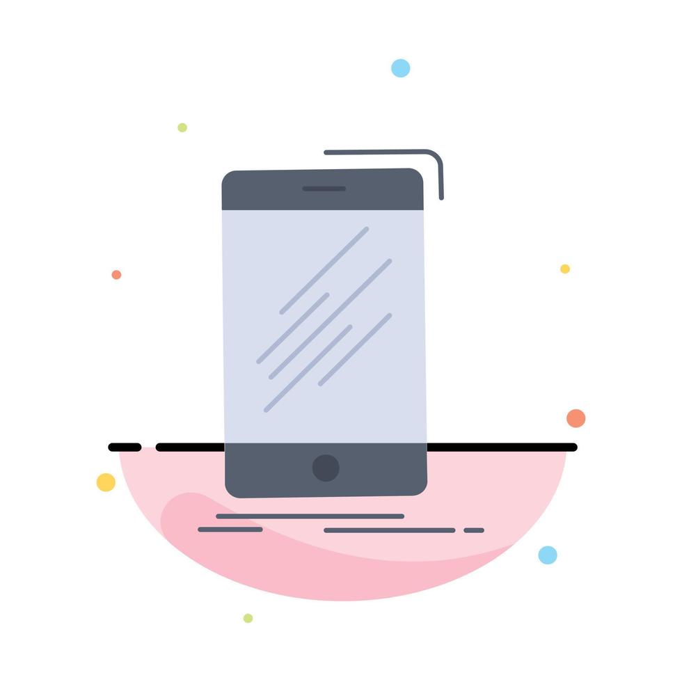 Device mobile phone smartphone telephone Flat Color Icon Vector