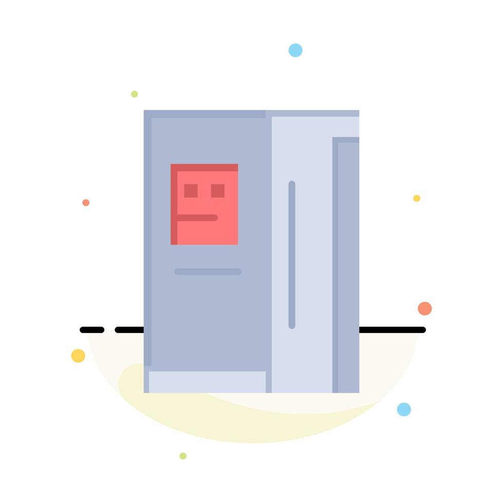 nevera refrigerador refrigeración congelador plantilla de icono de color plano abstracto vector