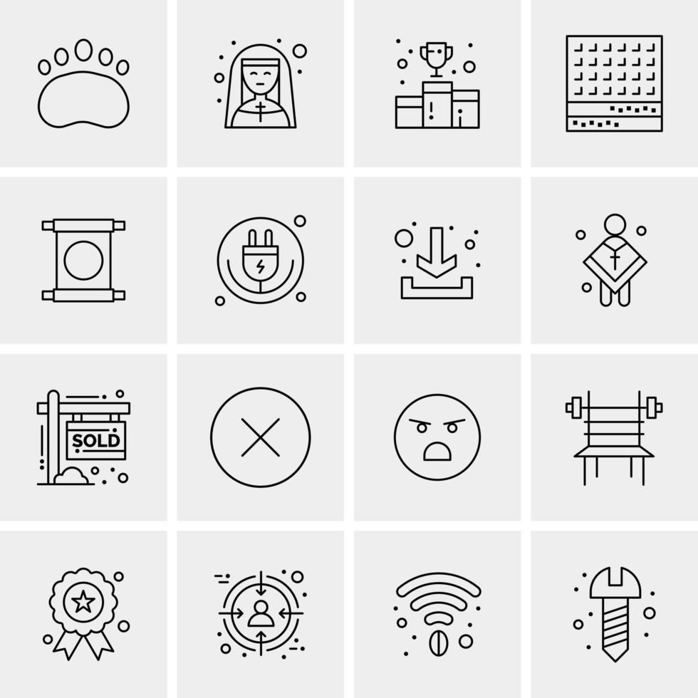 16 Business Universal Icons Vector Creative Icon Illustration to use in web and Mobile Related project