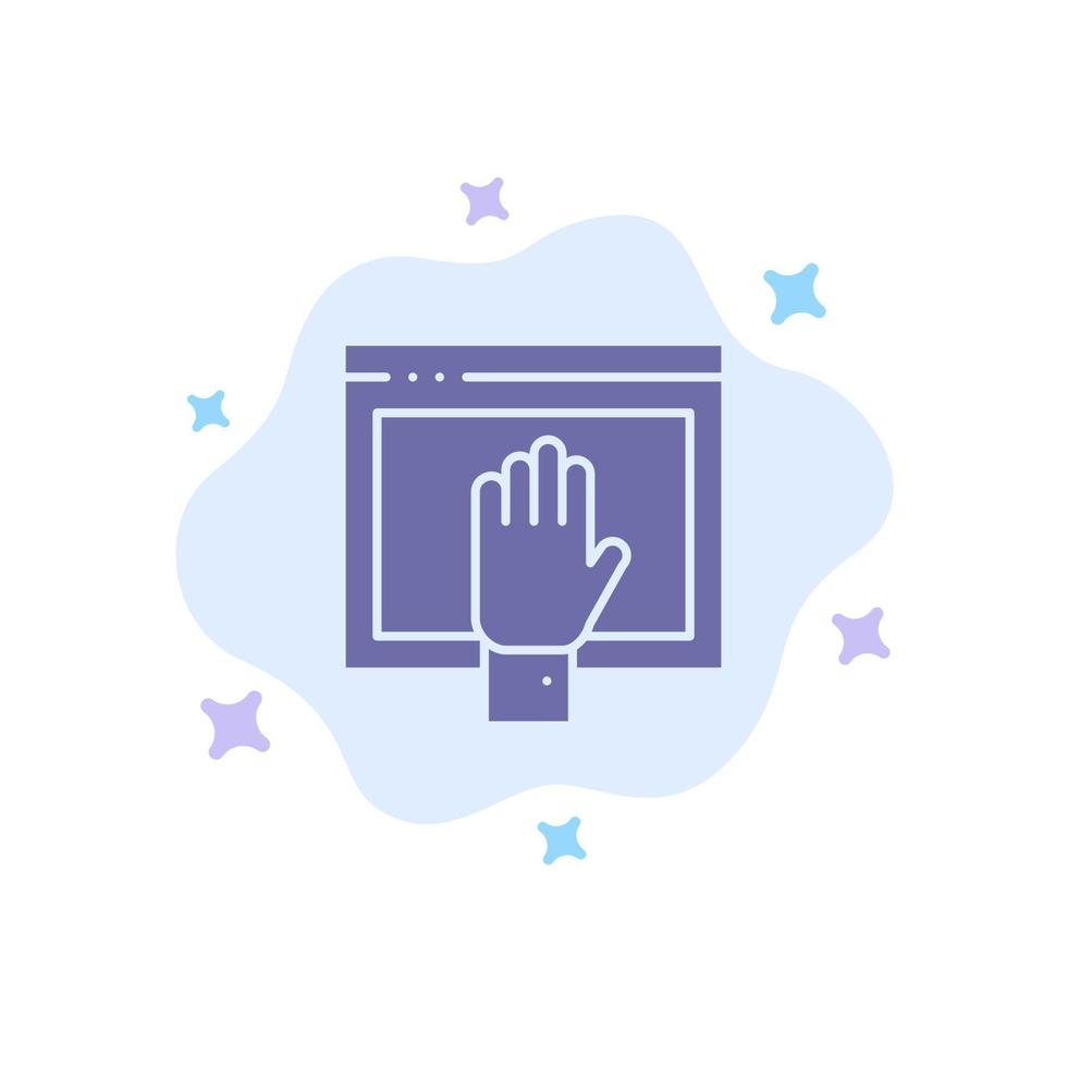Access Content Free Internet Open Blue Icon on Abstract Cloud Background vector