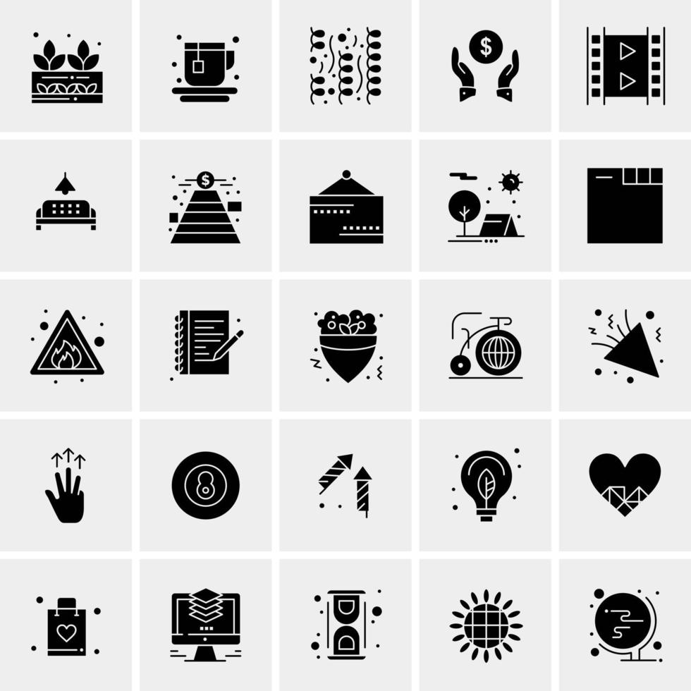 25 iconos de negocios universales vector ilustración de icono creativo para usar en proyectos relacionados con la web y dispositivos móviles