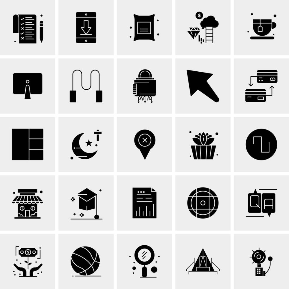 25 Universal Business Icons Vector Creative Icon Illustration to use in web and Mobile Related project