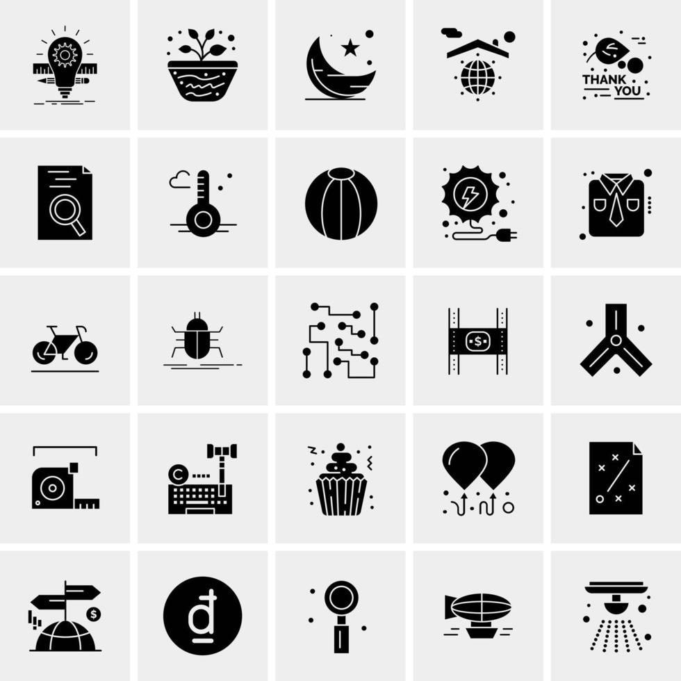 25 iconos de negocios universales vector ilustración de icono creativo para usar en proyectos relacionados con la web y dispositivos móviles