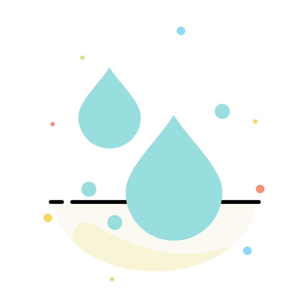 Water Drop Spring Abstract Flat Color Icon Template vector