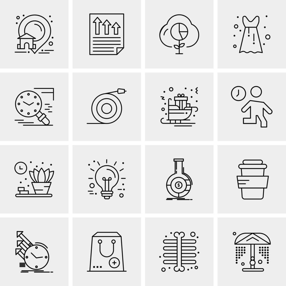 16 Business Universal Icons Vector Creative Icon Illustration to use in web and Mobile Related project