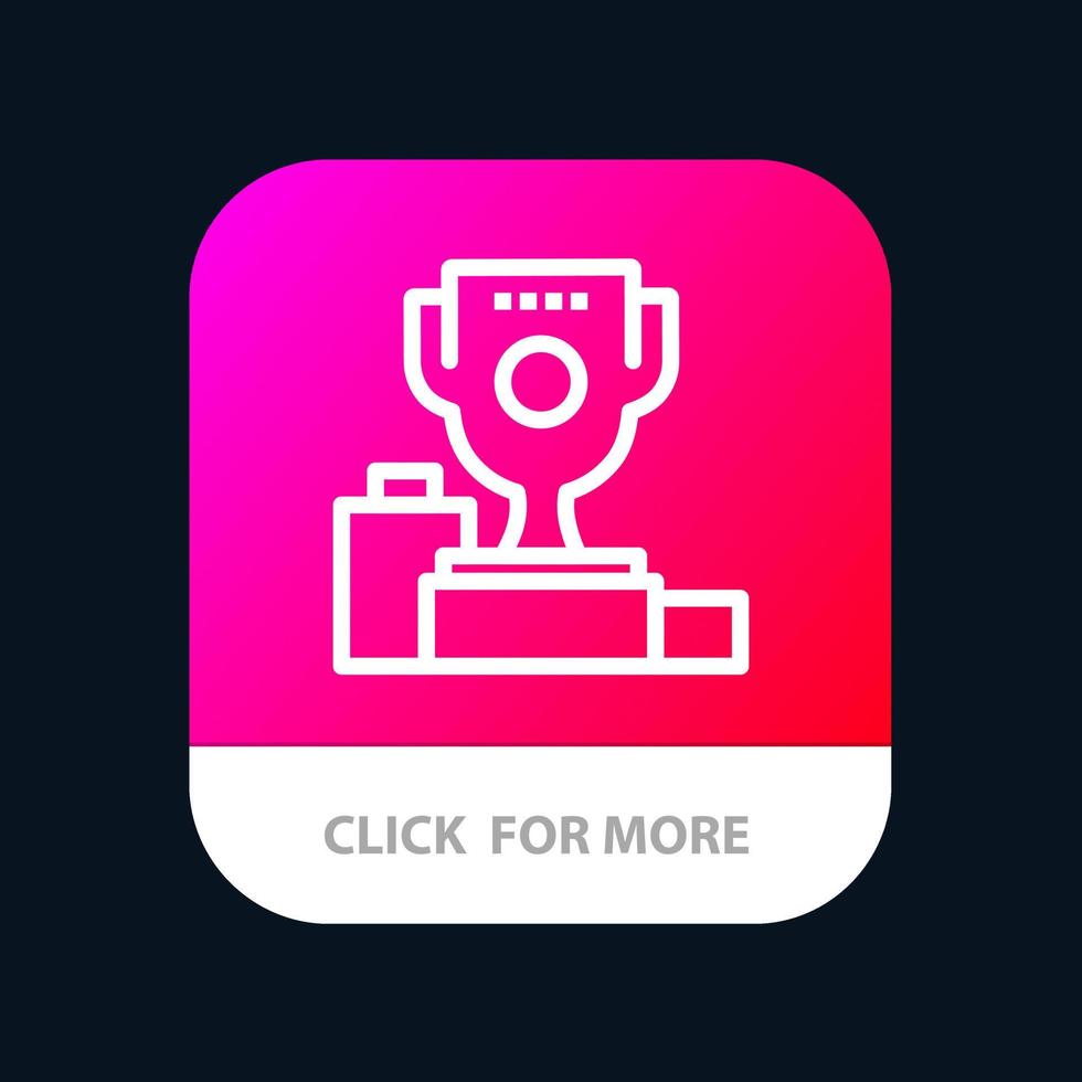 Bowl Ceremony Champion Cup Goblet Mobile App Button Android and IOS Line Version vector