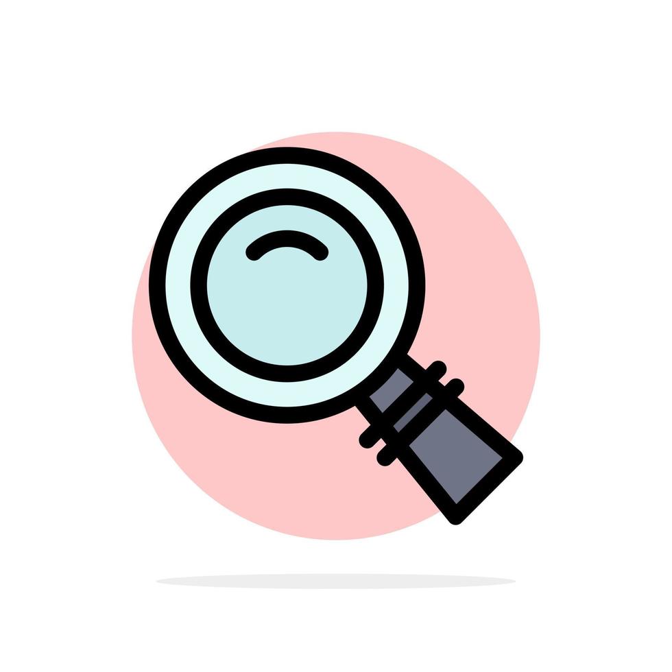 Glass Look Magnifying Search Abstract Circle Background Flat color Icon vector