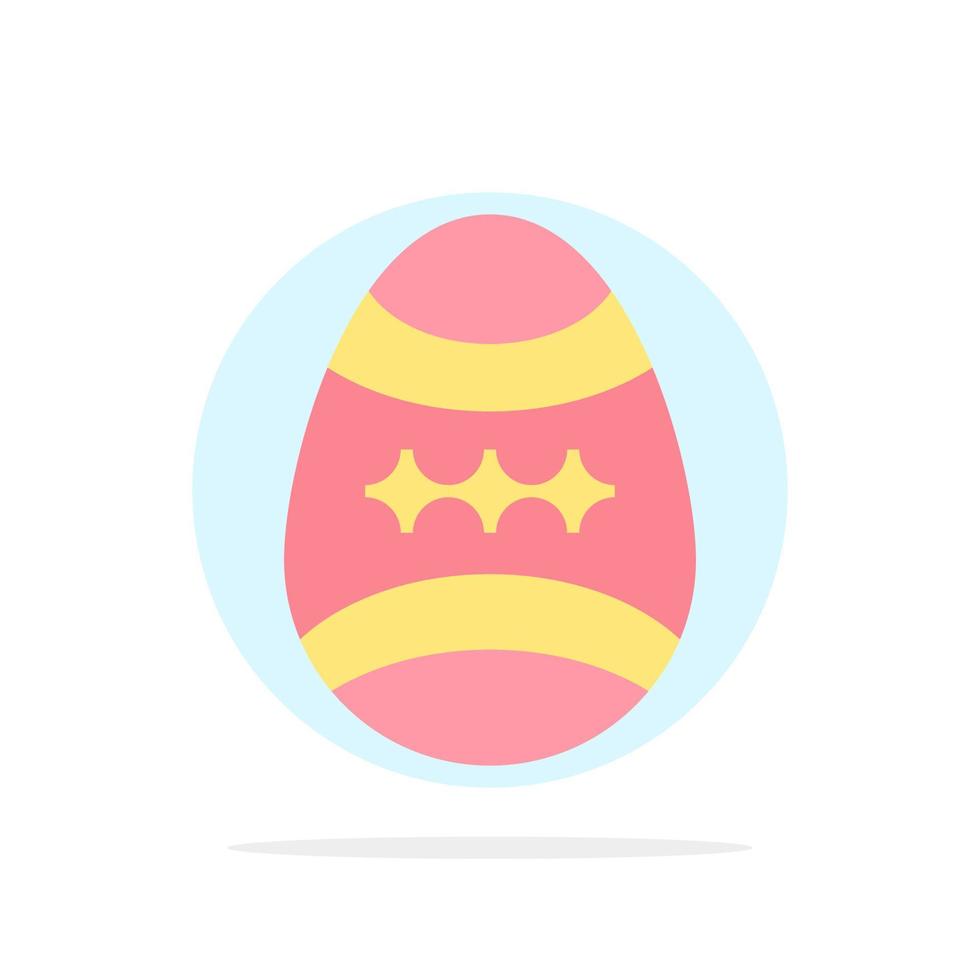 icono de color plano de fondo de círculo abstracto de huevo de pascua de decoración de aves vector