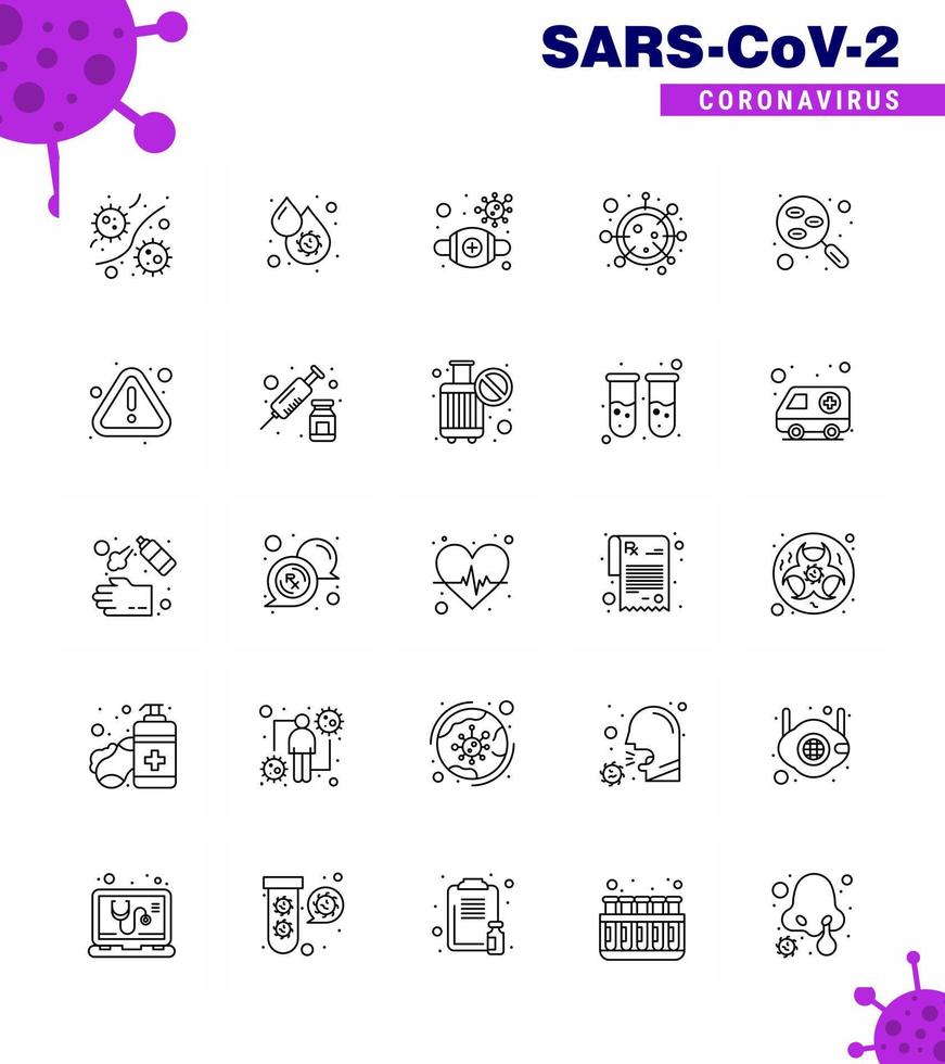 Coronavirus Prevention 25 icon Set Blue covid virus fever virus protective viral coronavirus 2019nov disease Vector Design Elements