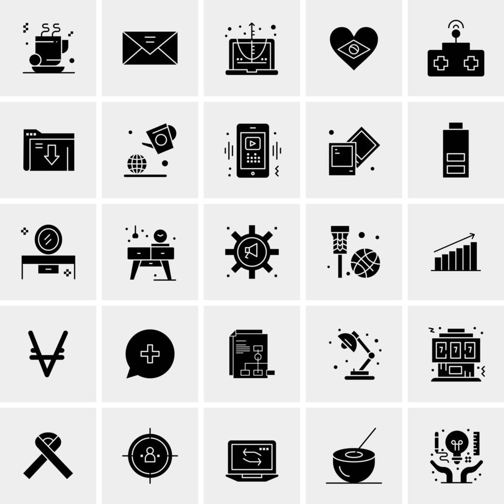 25 iconos de negocios universales vector ilustración de icono creativo para usar en proyectos relacionados con la web y dispositivos móviles