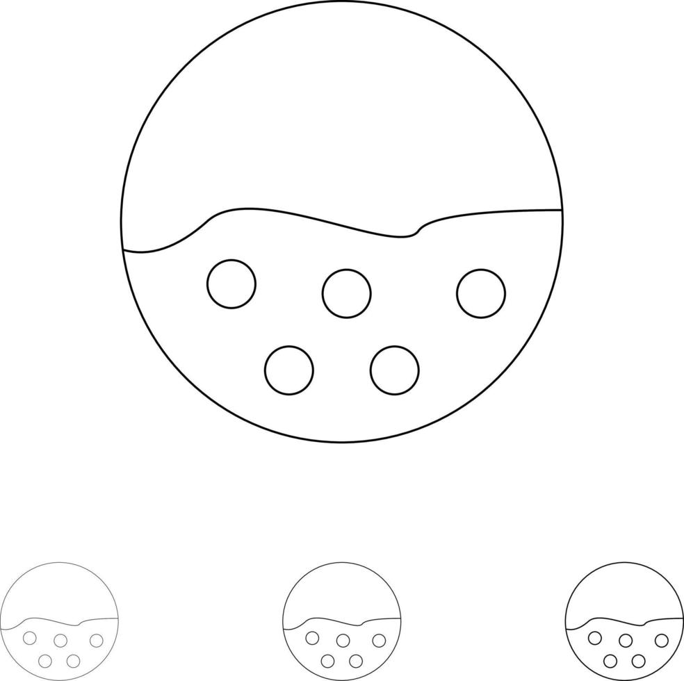 Pigment Skin Skin Care Skin Skin Protection Bold and thin black line icon set vector