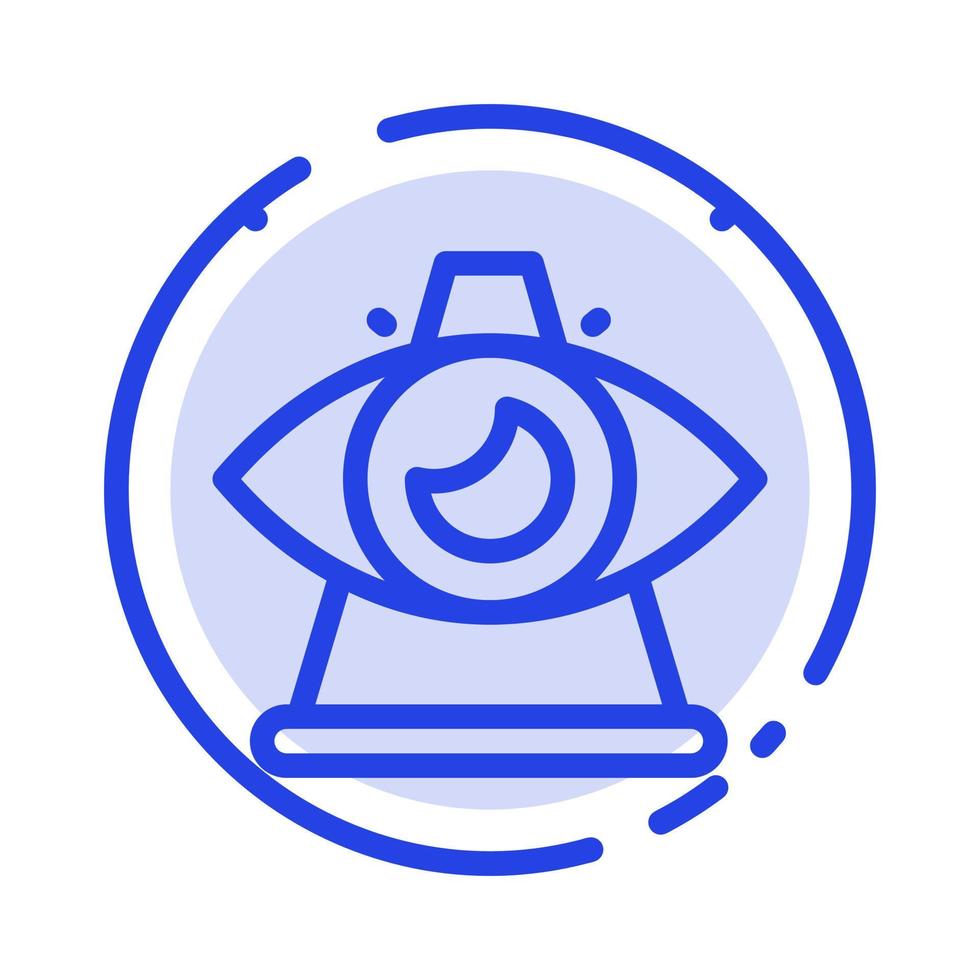 Business Eye Modern Of Providence Blue Dotted Line Line Icon vector